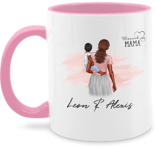 Tasse Tassen 325ml - Mama Baby Geschenk I Geschenkideen Geburt - 325 ml - Rosa - mutti mom muttertag für mütter mami mamas mutter tag mamatags muttertagsgeschenk mothers day muttertaggeschenk von Geschenk mit Namen personalisiert by Shirtracer