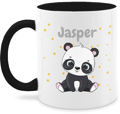 Tasse Tassen 325ml - Süßer Panda Pandabär Pandabären - 325 ml - Schwarz - süß personalisierte pandabären name mug kinder personal bär kindergarten namenstasse personalisierter Tasse Tassen 325ml - Süßer Panda Pandabär Pandabären - 325 ml - Schwarz - süß personalisierte pandabären name mug kinder personal bär kindergarten namenstasse personalisierter von Geschenk mit Namen personalisiert by Shirtracer