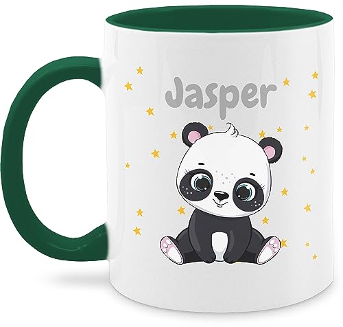 Tasse Tassen 325ml - Süßer Panda Pandabär Pandabären - 325 ml - Petrolgrün - personalisierte personalisierter name bär von Geschenk mit Namen personalisiert by Shirtracer