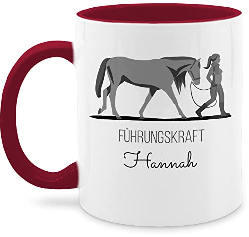 Tasse Tassen 325ml - Pferde - Führungskraft Pferd Reiterin - 325 ml - Bordeauxrot - reitersachen pferden kaffeetasse personalisierte geschenke reiter pferdemotiv kaffeehäferl pferdetasse von Geschenk mit Namen personalisiert by Shirtracer