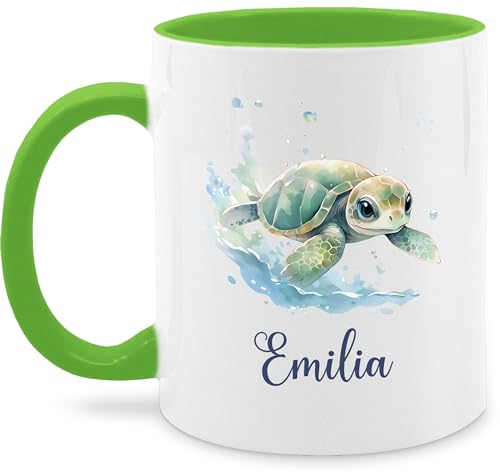 Tasse Tassen 325ml - Zootiere - Schildkröte Panzertier - 325 ml - Hellgrün - teetasse schildkröten und turtles nur noch eine pflanze name +name geschenke thema kaffeebecher personalisierte von Geschenk mit Namen personalisiert by Shirtracer