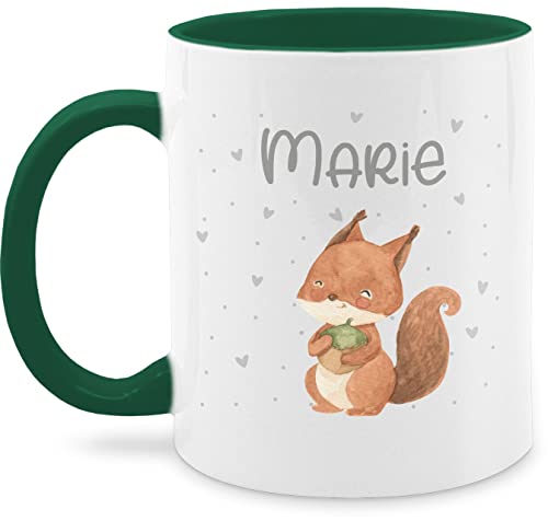 Tasse Tassen 325ml - Tiere - Eichhörnchen Eichhorn Squirrel - 325 ml - Petrolgrün - tier name und mug tieren kleine personalisierte geschenke kaffe personalisieren dino waldtiere kaffeetassen von Geschenk mit Namen personalisiert by Shirtracer