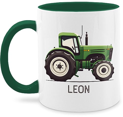 Tasse Tassen 325ml - Traktor Landwirte Landwirt Traktoren Trecker Landwirtschaft - 325 ml - Petrolgrün - name kinder und geschenke bulldog personalisierte motiv personalisiertes für von Geschenk mit Namen personalisiert by Shirtracer