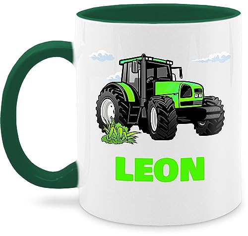 Tasse Tassen 325ml - Traktor Trecker Zugmaschine Bulldog Schlepper - 325 ml - Petrolgrün - für traktorfahrer personalisierte traktoren kinder name geschenke fans traktor, und von Geschenk mit Namen personalisiert by Shirtracer