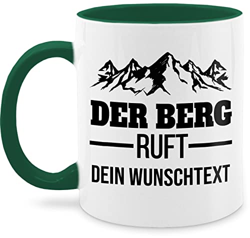 Tasse Tassen 325ml - Wandern - Der Berg ruft - Geschenk Berge - 325 ml - Petrolgrün - geschenke für wanderer wander wunschname von Geschenk mit Namen personalisiert by Shirtracer