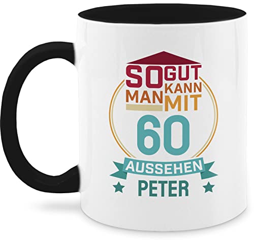 Tasse Tassen 325ml - 60. Geburtstag - So gut kann man mit 60 aussehen - 325 ml - Schwarz - jahre mann zum 60.geburtstag sechzigern auch glühweintassen frau personalisierte 60ster sprüche Tasse Tassen 325ml - 60. Geburtstag - So gut kann man mit 60 aussehen - 325 ml - Schwarz - jahre mann zum 60.geburtstag sechzigern auch glühweintassen frau personalisierte 60ster sprüche von Geschenk mit Namen personalisiert by Shirtracer