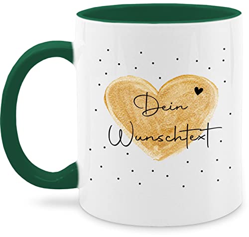 Tasse Tassen 325ml - Aufdruck selbst gestalten - Dein Wunschtext - 325 ml - Petrolgrün - beschriften mothers day mug partner teetassen text eigenem schriftzug valentinstag heferl valentins gifts von Geschenk mit Namen personalisiert by Shirtracer