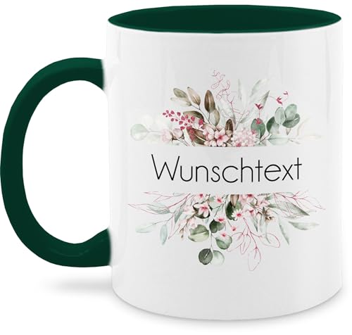 Tasse Tassen 325ml - Aufdruck selbst gestalten - Wunschtext - 325 ml - Petrolgrün - eigenem text coffee mug büro personalisierte+tasse selber beschriften wärmende fürs drucken custom kaffee name von Geschenk mit Namen personalisiert by Shirtracer