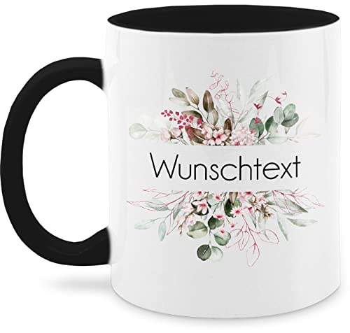 Tasse Tassen 325ml - Aufdruck selbst gestalten - Wunschtext - 325 ml - Schwarz - text selber bedrucken kaffee personalisierte+tasse eigenem schriftzug cafe drucken custom keramik name druck groß von Geschenk mit Namen personalisiert by Shirtracer