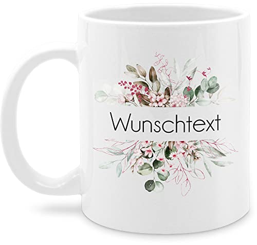 Tasse Tassen 325ml - Aufdruck selbst gestalten - Wunschtext - 325 ml - Weiß - kaffeetasse fürs büro custom mug personalisierte blume kaffeetassen bedrucken text pflanzen paartassen 4 zeilen von Geschenk mit Namen personalisiert by Shirtracer