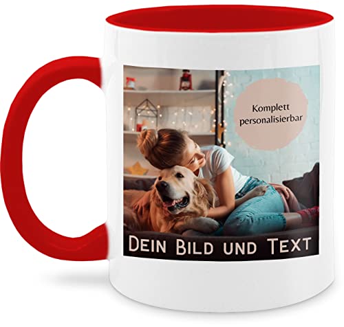 Tasse Tassen 325ml - eigenem - Foto Bild Geschenk - 325 ml - Rot - mug with photo bilder und text häferl fototasse schrift personalisierter einigen aufdruck nur noch eine pflanze personalisierte von Geschenk mit Namen personalisiert by Shirtracer