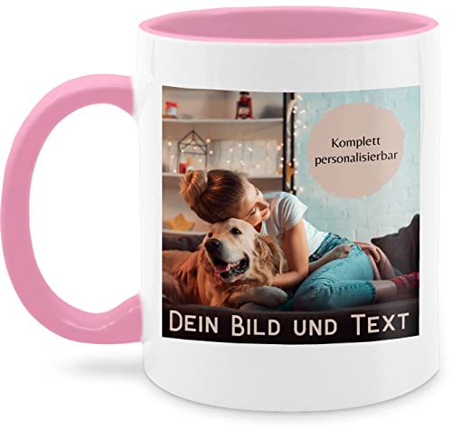 Tasse Tassen 325ml - eigenem - Foto Bild Geschenk - 325 ml - Rosa - with your own photo and text mug zum beschriften bildern individuell gestaltete bedrucken eigener und kaffeebecher fototasse von Geschenk mit Namen personalisiert by Shirtracer