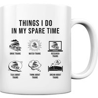 Eisenbahnen Things I Do in My Spare Time Modelleisenbahn Eisenbahner - Tasse Und Kaffeebecher Glossy von GeschenkDesignsDE