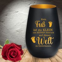 Graviertes Trauerlicht Fußabdruck Sternenkind Als Erinnerung/Andenken von GeschenkPlanet