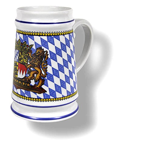 Bayerischer Burgherrenseidl Bierkrug 0,5l von Geschenkbox