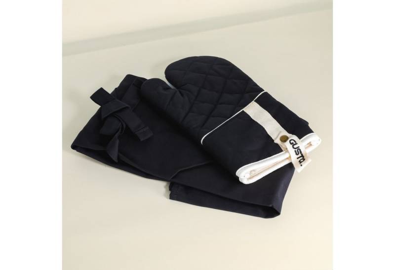 Geschenkbox Grillschürze Grillschürze mit Ofenhandschuh, (2-tlg., für Hobbyköche und Grillmeister), mit Ofenhandschuh von Geschenkbox