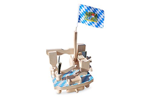 Geschenkbox XXL Schnupfmaschine blau-weiß Raute mit Hammer und Spiegel von Geschenkbox