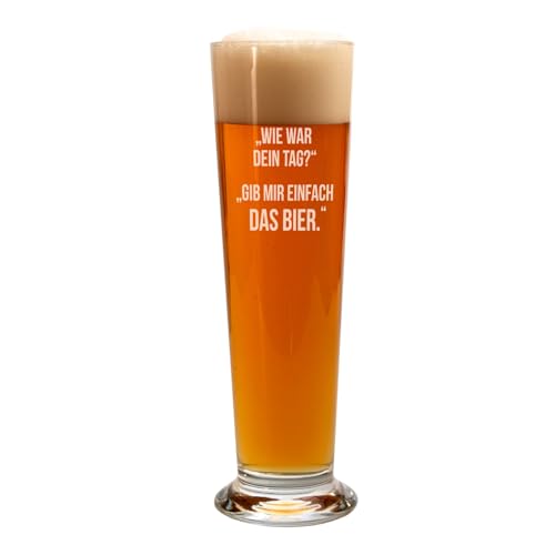 Weizenglas mit Gravur | Weizenbierglas graviert | Weißbierglas mit Personalisierung | Hefeweizen Glas personalisiert | Bierglas mit Gravur | Bier Geschenke für Männer | 0,5l | Dein Tag von Geschenke 24