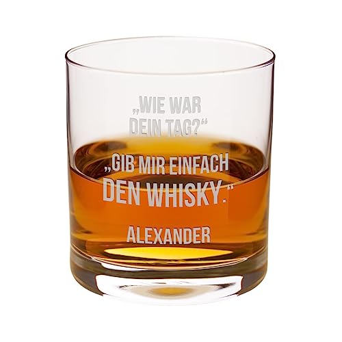 Personalisiertes Whiskyglas mit Gravur | Spülmaschinenfest Graviert | 310ml Tumbler | Dein Tag Personalisiert | Whiskey Geschenke für Männer | Whisky Zubehör | Originelle Geschenkidee zu Weihnachten von Geschenke 24