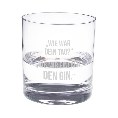 Gin & Tonic Glas mit Gravur | Ginglas mit Personalisierung | Spülmaschinenfest graviert | Geschenke für Gin Liebhaber zum Geburtstag und zu Weihnachten für Männer und Frauen | Dein Tag | 310ml von Geschenke 24