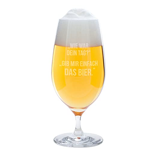 Leonardo Pilsglas mit Gravur I 330ml I spülmaschinenfest graviert I Dein Tag I Geschenke für Männer Geburtstag I Vatertagsgeschenk für Papa I Bierglas mit Gravur von Geschenke 24