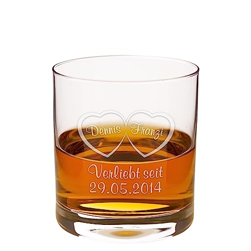 Personalisiertes Whiskyglas mit Gravur | Spülmaschinenfest Graviert | 310ml Tumbler | Verliebt seit | Whiskey Geschenke für Männer | Whisky Zubehör | Originelle Geschenkidee zu Weihnachten von Geschenke 24