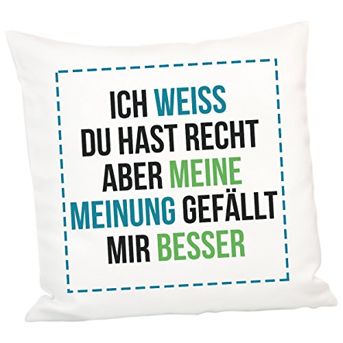 Geschenke 24: Kissen - Meine Meinung - originelles Zierkissen Sofakissen witziges Kuschelkissen Kissen mit Spruch Geschenke 24: Kissen - Meine Meinung - originelles Zierkissen Sofakissen witziges Kuschelkissen Kissen mit Spruch von Geschenke 24