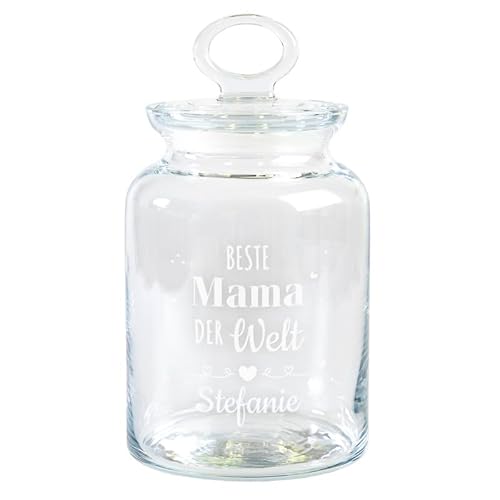 Keksglas für Mama | optional mit Wunschnamen personalisiert (groß,beste Mama) | Bonbonglas mit verschiedenen Motiven | Geschenkidee zum Muttertag von Geschenke 24