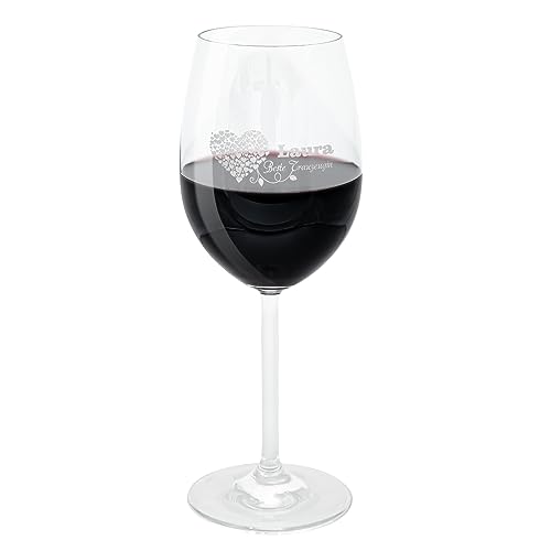 Leonardo Weinglas mit Gravur I Personalisierte Weingläser für Rotwein I 460ml I Spülmaschinenfest I Beste Trauzeugin I Geschenke für Frauen von Geschenke 24