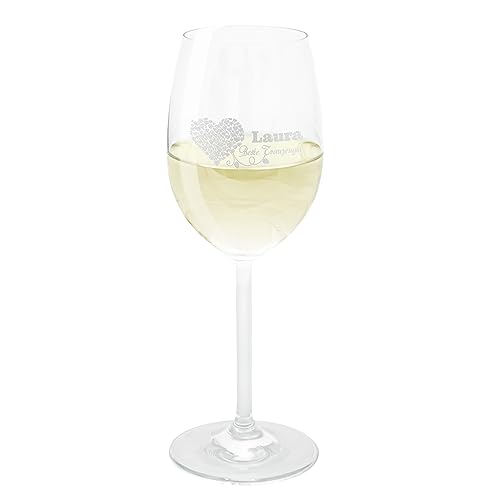 Leonardo Weinglas mit Gravur I Personalisierte Weingläser für Weißwein I 370ml I Spülmaschinenfest I Beste Trauzeugin I Geschenke für Frauen von Geschenke 24