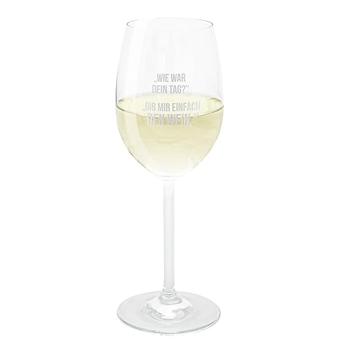 Leonardo Weinglas mit Gravur I Personalisierte Weingläser für Weißwein I 370ml I Spülmaschinenfest I Dein Tag I Geschenke für Frauen von Geschenke 24