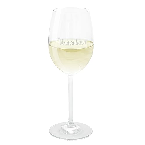 Leonardo Weinglas mit Gravur I Personalisierte Weingläser für Weißwein I 370ml I Spülmaschinenfest I Wunschgravur I Geschenke für Frauen von Geschenke 24