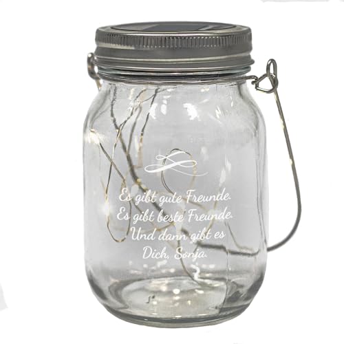 Solarglas für Außen mit Gravur | Solarlampe im Einmachglas mit Personalisierung | Warmweiße Balkondeko Gartendeko | Gartenleuchte wetterfest | Sonnenlampe graviert mit Wunschtext und Ornament Solarglas für Außen mit Gravur | Solarlampe im Einmachglas mit Personalisierung | Warmweiße Balkondeko Gartendeko | Gartenleuchte wetterfest | Sonnenlampe graviert mit Wunschtext und Ornament von Geschenke 24