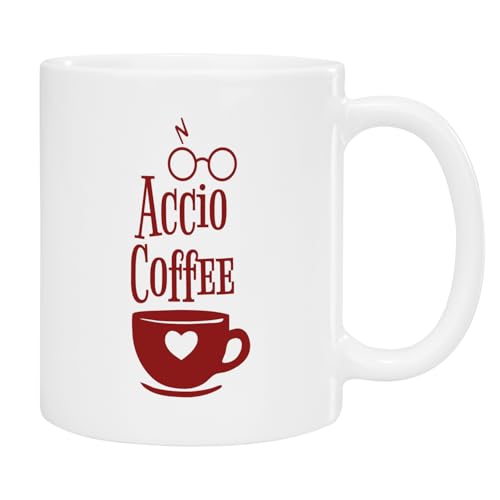 Tasse personalisiert | Accio Coffee | Harry Geschenk für Männer | Valentinstaggeschenke für sie | Potter Geschenke Erwachsene Frauen | Kaffeebecher 330ml | Fanartikel Merch Merchandise von Geschenke 24