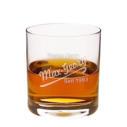 Personalisiertes Whiskyglas mit Gravur | Spülmaschinenfest Graviert | 310ml Tumbler | Bester Mann | Whiskey Geschenke für Männer | Whisky Zubehör | Originelle Geschenkidee zu Weihnachten von Geschenke 24