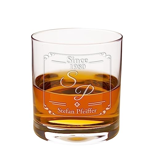 Personalisiertes Whiskyglas mit Gravur | Spülmaschinenfest Graviert | 310ml Tumbler | Initialen | Whiskey Geschenke für Männer | Whisky Zubehör | Originelle Geschenkidee zu Weihnachten von Geschenke 24