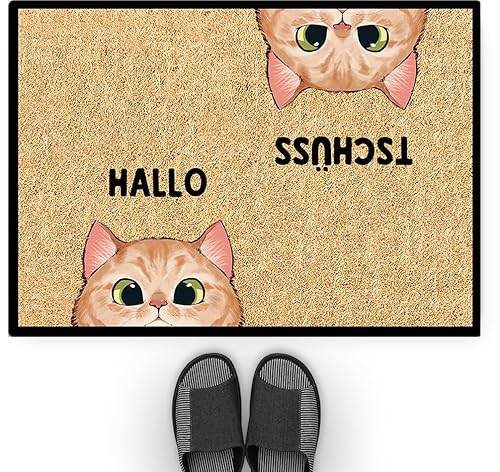 Geschenke Mall Personalisierte Fussmatte - Herzlich Willkommen Bei - Personalisierte Fußmatte, Fussmatte Mit Namen, Fussmatte Selbst Gestalten, Fussmatte Familie (5 Kinder) von Geschenke Mall