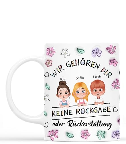 Geschenke Mall Personalisierte Tasse - Wir gehören dir, Keine Rückgabe oder Rückerstattung - Muttertag, Oma Tasse Personalisiert, Beste Oma Tasse, Geschenke Opa (#3) von Geschenke Mall