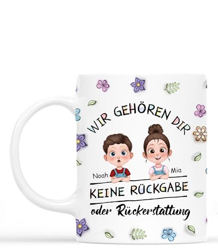 Geschenke Mall Personalisierte Tasse - Wir gehören dir, Keine Rückgabe oder Rückerstattung - Muttertag, Oma Tasse Personalisiert, Beste Oma Tasse (#2) von Geschenke Mall