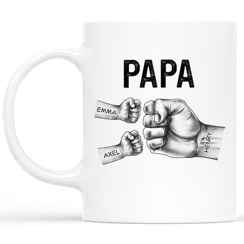 Geschenke Mall Tasse Personalisiert - Papa Opa Faust - Tasse papa personalisiert, Vatertag geschenk, personalisierte geschenke papa, geschenk opa, opa tasse (Modell #1) von Geschenke Mall