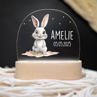 Personalisierte Led-Nachtlampe Hase Mit Namen - 3 Sockeloptionen | Akkubetrieben, Farbwechsel, Warmweiß Geschenk Zur Geburt & Weihnachten Personalisierte Led-Nachtlampe Hase Mit Namen - 3 Sockeloptionen | Akkubetrieben, Farbwechsel, Warmweiß Geschenk Zur Geburt & Weihnachten von GeschenkeFabrikShop