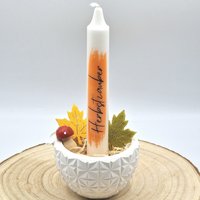 Herbstdeko Herbst Deko Kerzenschale von GeschenkeFuersHerz