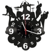 Vinyl Schallplatten Wanduhr - Band Schlagzeug Gitarre von GeschenkeKreation