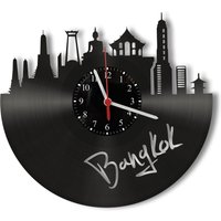 Vinyl Schallplatten Wanduhr - Bangkok Silhouette von GeschenkeKreation