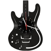 Vinyl Schallplatten Wanduhr - Gitarre Noten Musik von GeschenkeKreation