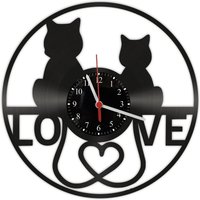Vinyl Schallplatten Wanduhr - Katze Katzen Love Cat Vinyl Schallplatten Wanduhr - Katze Katzen Love Cat von GeschenkeKreation