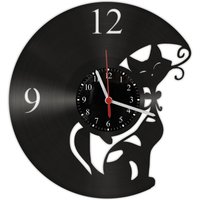 Vinyl Schallplatten Wanduhr - Katze von GeschenkeKreation