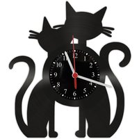 Vinyl Schallplatten Wanduhr - Katzen von GeschenkeKreation