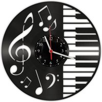 Vinyl Schallplatten Wanduhr - Klavier Noten von GeschenkeKreation