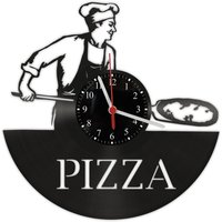 Vinyl Schallplatten Wanduhr - Pizza Pizzabäcker Vinyl Schallplatten Wanduhr - Pizza Pizzabäcker von GeschenkeKreation